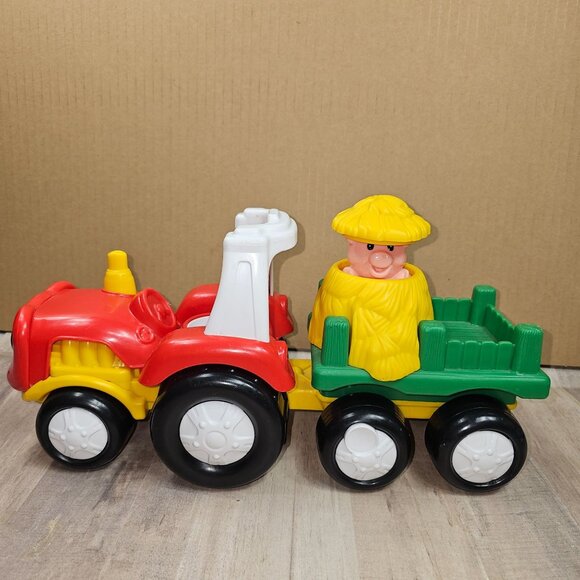Little People Tractor Farm Animals Figures Farmer Lot Cow Dog Horse Pig Music - Picture 11 of 13